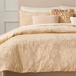 NEW Donna Karan Home Liquid Gold Marble Duvet~King